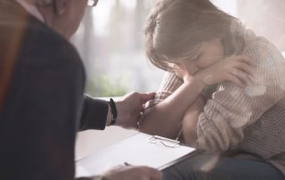 a young woman undergoing trauma-informed care