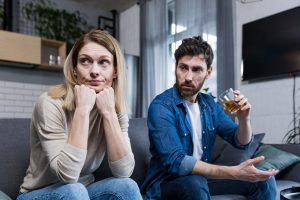 Alcoholic spouse upsetting wife